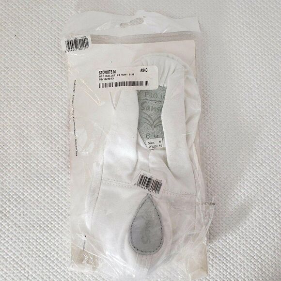 Sansha Demi Pointe White Soft Ballet Shoes Pro Ref 1 Canvas Size 6 Width M - Picture 4 of 4